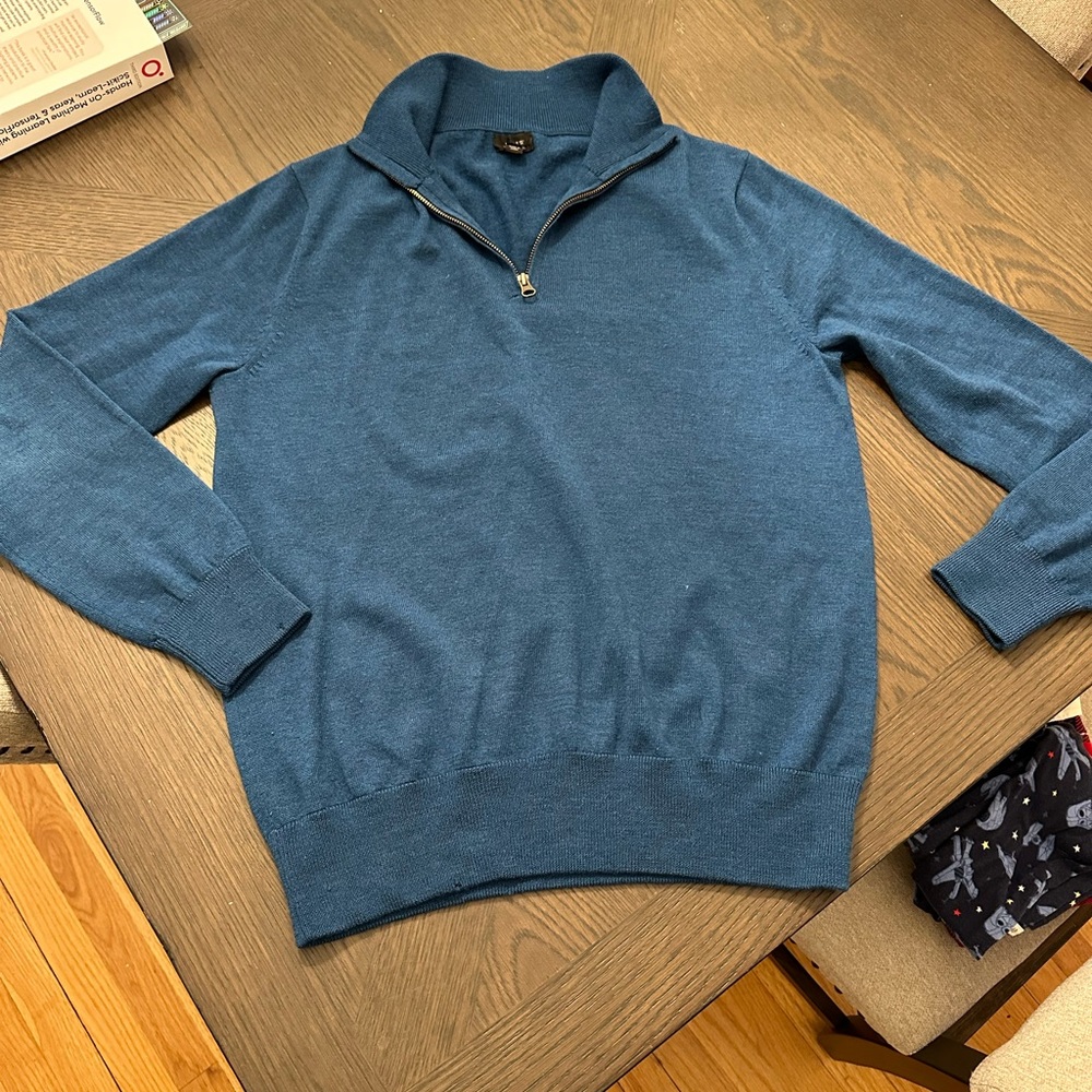 JCREW Merino Wool Quarter Zip Sweater
